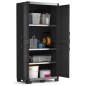 Keter Armario de almacenaje de estantes Garage XL negro plateado 182cm Keter Armario de almacenaje de estantes Garage XL negro plateado 182cm