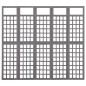 vidaXL Biombo/Enrejado de 5 paneles madera de abeto gris 201,5x180 cm vidaXL Biombo/Enrejado de 5 paneles madera de abeto gris 201,5x180 cm