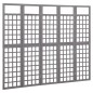 vidaXL Biombo/Enrejado de 5 paneles madera de abeto gris 201,5x180 cm vidaXL Biombo/Enrejado de 5 paneles madera de abeto gris 201,5x180 cm