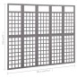 vidaXL Biombo/Enrejado de 5 paneles madera de abeto gris 201,5x180 cm vidaXL Biombo/Enrejado de 5 paneles madera de abeto gris 201,5x180 cm