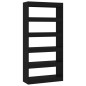 vidaXL Estantería/divisor madera de ingeniería negro 80x30x166 cm vidaXL Estantería/divisor madera de ingeniería negro 80x30x166 cm