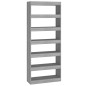 vidaXL Estantería/divisor madera ingeniería gris Sonoma 80x30x198 cm vidaXL Estantería/divisor madera ingeniería gris Sonoma 80x30x198 cm