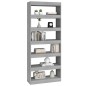 vidaXL Estantería/divisor madera ingeniería gris Sonoma 80x30x198 cm vidaXL Estantería/divisor madera ingeniería gris Sonoma 80x30x198 cm