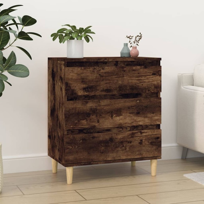 vidaXL Aparador madera contrachapada color roble ahumado 60x35x70 cm vidaXL Aparador madera contrachapada color roble ahumado 60x35x70 cm