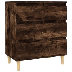 vidaXL Aparador madera contrachapada color roble ahumado 60x35x70 cm
