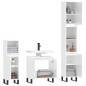 vidaXL Set de muebles baño 3 pzas madera contrachapada blanco brillo vidaXL Set de muebles baño 3 pzas madera contrachapada blanco brillo
