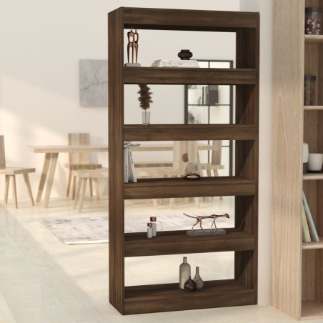 vidaXL Estantería madera contrachapada marrón roble 80x30x166 cm