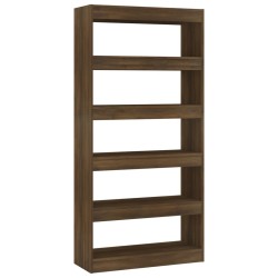 vidaXL Estantería madera contrachapada marrón roble 80x30x166 cm
