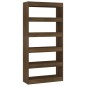 vidaXL Estantería madera contrachapada marrón roble 80x30x166 cm vidaXL Estantería madera contrachapada marrón roble 80x30x166 cm