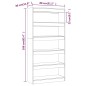 vidaXL Estantería madera contrachapada marrón roble 80x30x166 cm vidaXL Estantería madera contrachapada marrón roble 80x30x166 cm