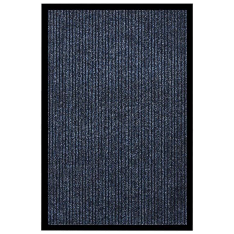 vidaXL Felpudo de rayas azul 80x120 cm vidaXL Felpudo de rayas azul 80x120 cm
