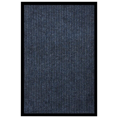 vidaXL Felpudo de rayas azul 80x120 cm