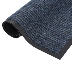 vidaXL Felpudo de rayas azul 80x120 cm