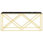 vidaXL Mesa de centro acero inoxidable y vidrio 110x45x45 cm vidaXL Mesa de centro acero inoxidable y vidrio 110x45x45 cm