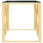 vidaXL Mesa de centro acero inoxidable y vidrio 110x45x45 cm vidaXL Mesa de centro acero inoxidable y vidrio 110x45x45 cm