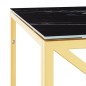 vidaXL Mesa de centro acero inoxidable y vidrio 110x45x45 cm vidaXL Mesa de centro acero inoxidable y vidrio 110x45x45 cm