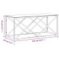 vidaXL Mesa de centro acero inoxidable y vidrio 110x45x45 cm vidaXL Mesa de centro acero inoxidable y vidrio 110x45x45 cm
