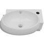 vidaXL Lavabo con hueco de grifo y rebosadero cerámica blanco