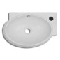 vidaXL Lavabo con hueco de grifo y rebosadero cerámica blanco