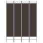 vidaXL Biombo divisor de 4 paneles de tela marrón 160x220 cm vidaXL Biombo divisor de 4 paneles de tela marrón 160x220 cm