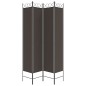 vidaXL Biombo divisor de 4 paneles de tela marrón 160x220 cm vidaXL Biombo divisor de 4 paneles de tela marrón 160x220 cm