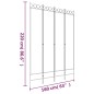 vidaXL Biombo divisor de 4 paneles de tela marrón 160x220 cm vidaXL Biombo divisor de 4 paneles de tela marrón 160x220 cm