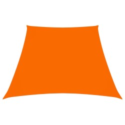 vidaXL Toldo de vela trapezoidal de tela oxford naranja 2/4x3 m