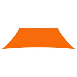 vidaXL Toldo de vela trapezoidal de tela oxford naranja 2/4x3 m