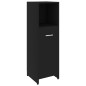 vidaXL Juego de muebles de baño 4 piezas madera ingeniería negro