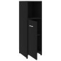vidaXL Juego de muebles de baño 4 piezas madera ingeniería negro
