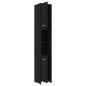 vidaXL Juego de muebles de baño 4 piezas madera ingeniería negro