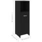 vidaXL Juego de muebles de baño 4 piezas madera ingeniería negro