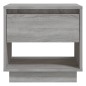 vidaXL Mesitas noche 2 uds madera ingeniería gris Sonoma 45x34x44 cm