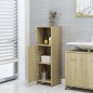 vidaXL Juego muebles de baño 3 piezas madera ingeniería roble Sonoma vidaXL Juego muebles de baño 3 piezas madera ingeniería roble Sonoma