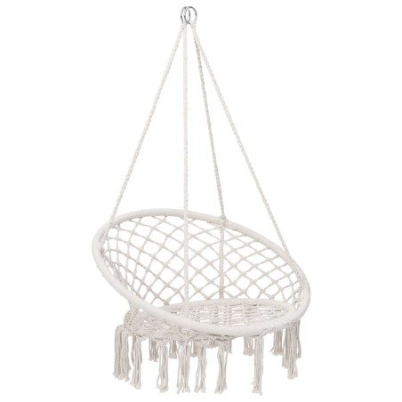 vidaXL Silla colgante hamaca columpio 80 cm beige