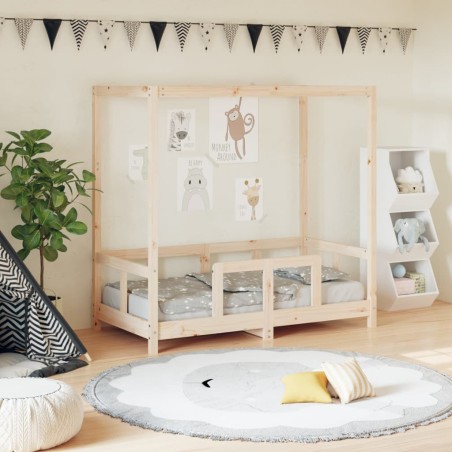 vidaXL Estructura de cama para niños madera maciza de pino 70x140 cm