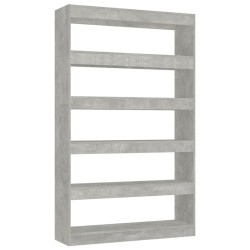 vidaXL Estantería/divisor de espacios gris hormigón 100x30x166 cm
