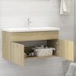 vidaXL Mueble con lavabo madera de ingeniería roble Sonoma vidaXL Mueble con lavabo madera de ingeniería roble Sonoma