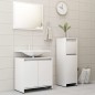 vidaXL Juego de muebles de baño 3 pzas madera ingeniería blanco brillo vidaXL Juego de muebles de baño 3 pzas madera ingeniería blanco brillo