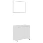 vidaXL Juego de muebles de baño 3 pzas madera ingeniería blanco brillo vidaXL Juego de muebles de baño 3 pzas madera ingeniería blanco brillo