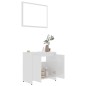 vidaXL Juego de muebles de baño 3 pzas madera ingeniería blanco brillo vidaXL Juego de muebles de baño 3 pzas madera ingeniería blanco brillo