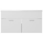 vidaXL Mueble con lavabo madera de ingeniería blanco y roble Sonoma vidaXL Mueble con lavabo madera de ingeniería blanco y roble Sonoma