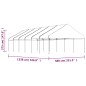 vidaXL Cenador con techo polietileno blanco 13,38x5,88x3,75 m vidaXL Cenador con techo polietileno blanco 13,38x5,88x3,75 m