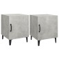 vidaXL Mesitas de noche 2 unidades madera contrachapada gris hormigón vidaXL Mesitas de noche 2 unidades madera contrachapada gris hormigón
