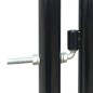vidaXL Puerta de valla de jardín negra 100x225 cm