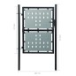 vidaXL Puerta de valla de jardín negra 100x225 cm