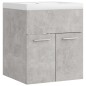 vidaXL Mueble con lavabo madera de ingeniería gris hormigón vidaXL Mueble con lavabo madera de ingeniería gris hormigón