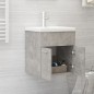vidaXL Mueble con lavabo madera de ingeniería gris hormigón vidaXL Mueble con lavabo madera de ingeniería gris hormigón
