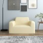 vidaXL Funda elástica para sillón poliéster jersey crema vidaXL Funda elástica para sillón poliéster jersey crema