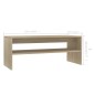 vidaXL Mesa de centro madera contrachapada roble Sonoma 100x40x40 cm vidaXL Mesa de centro madera contrachapada roble Sonoma 100x40x40 cm